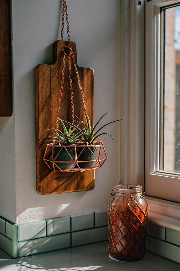 creative kitchen plant displays