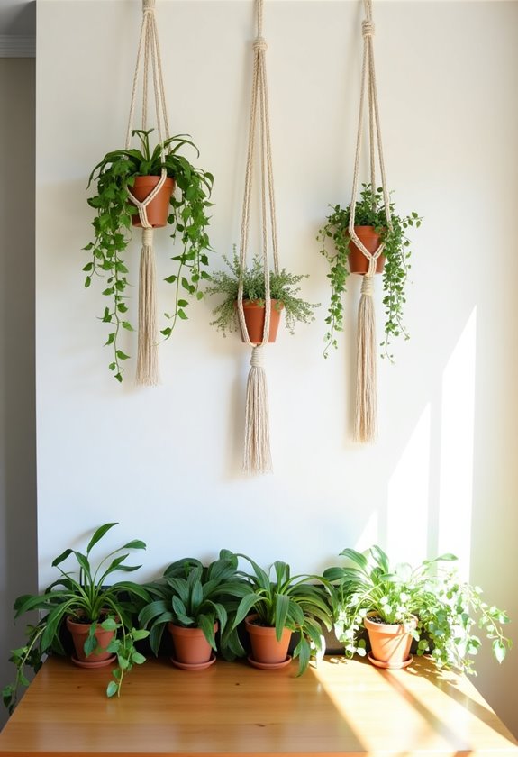 hanging macram plant holders