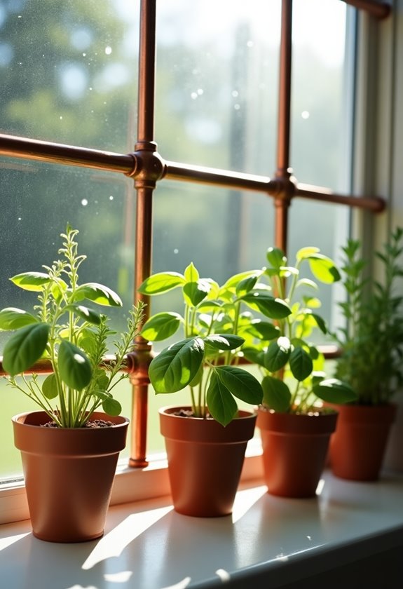 herb garden window grid