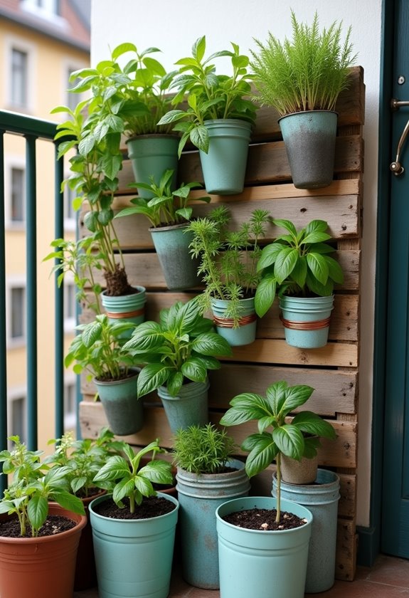 repurposed pallet vertical garden