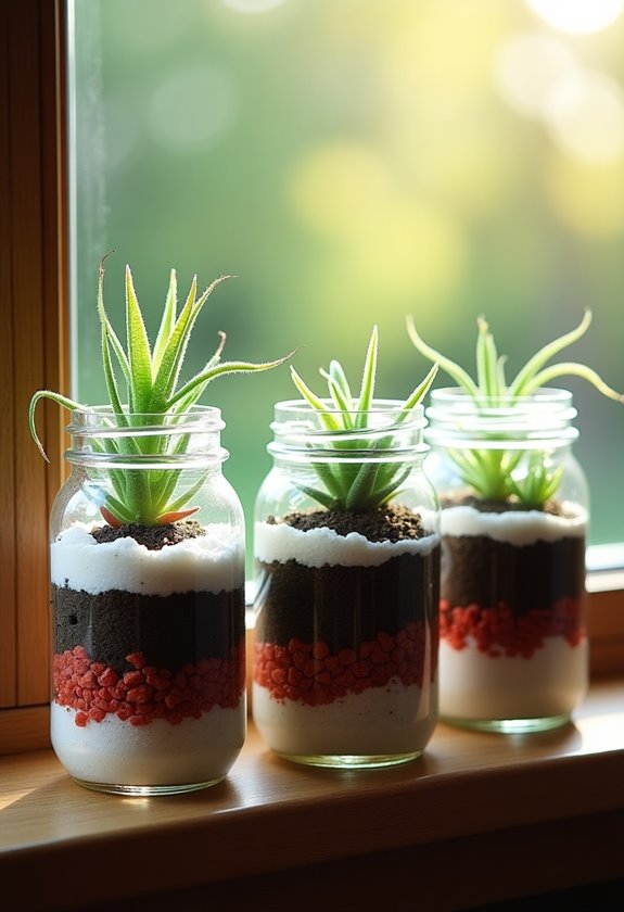 layered plant soil arrangement