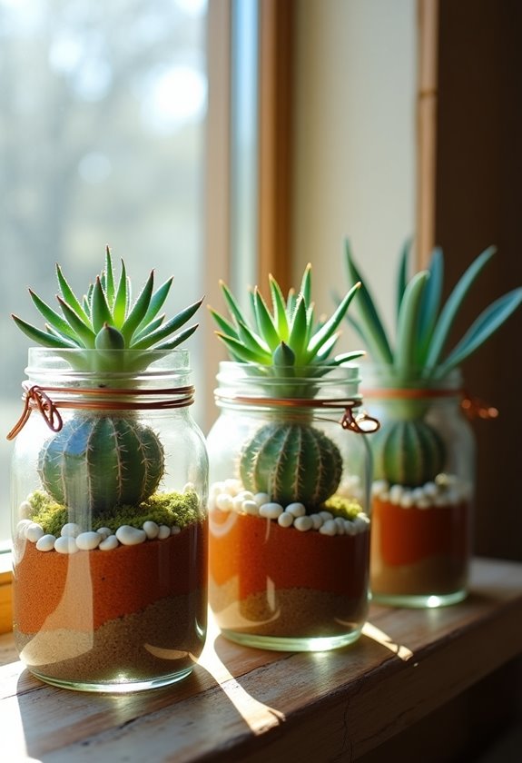 miniature garden in glass