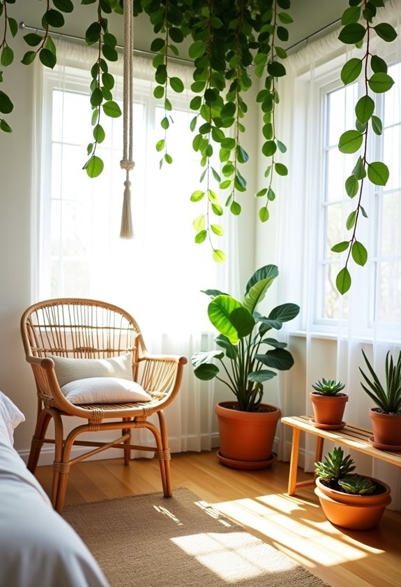 serene indoor plant retreat