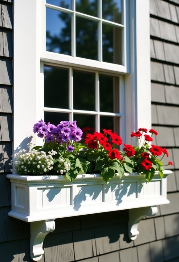 shaker style window boxes