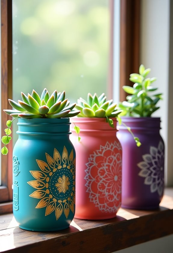 vibrant jar plant containers