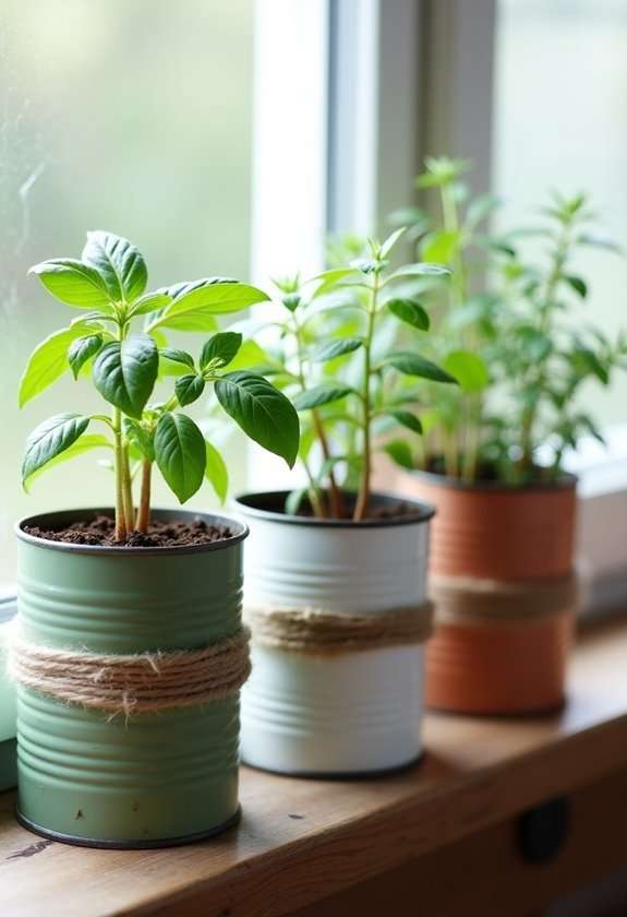 creative recycled herb planter