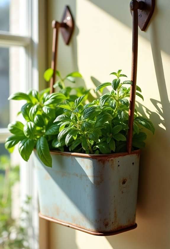 galvanized steel herb caddy