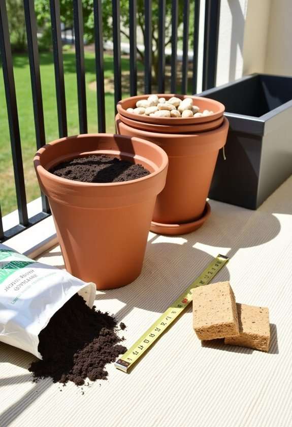 selecting pots and soil