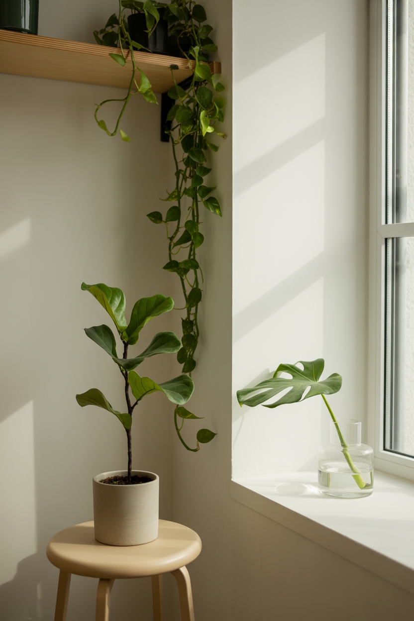 small apartment plant decor