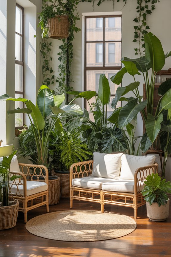 summer tropical plant decor