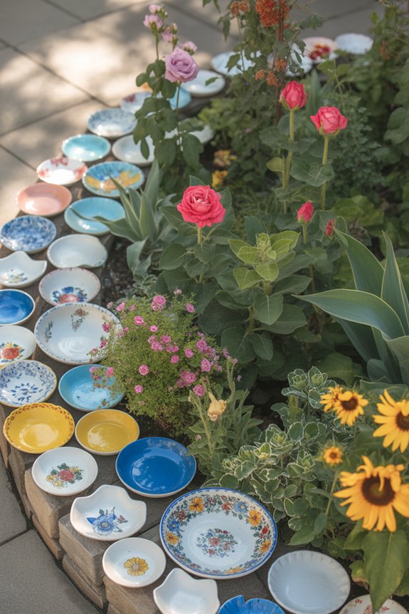 colorful diy garden border