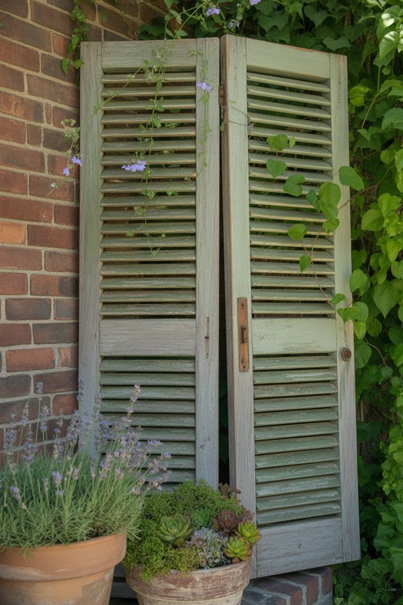 stylish plant and shutter pairing