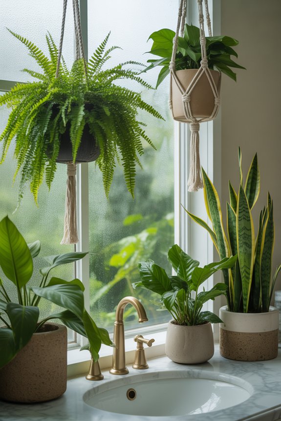 moisture loving bathroom greenery