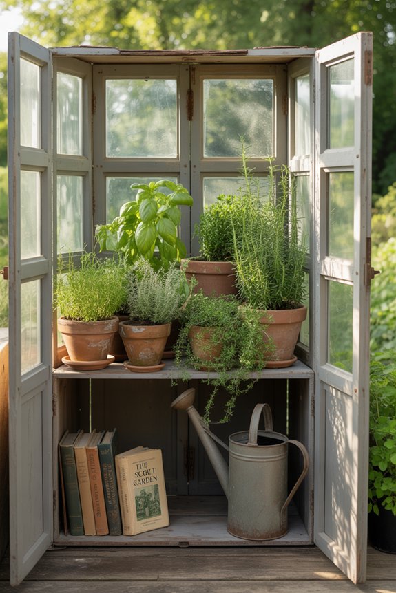diy cabinet greenhouse conversion