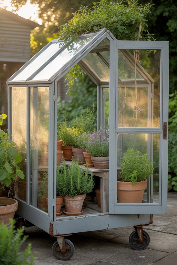 mobile lockable compact greenhouse