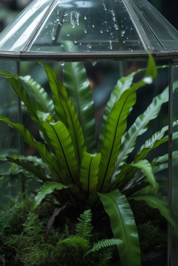 tropical fern focal center