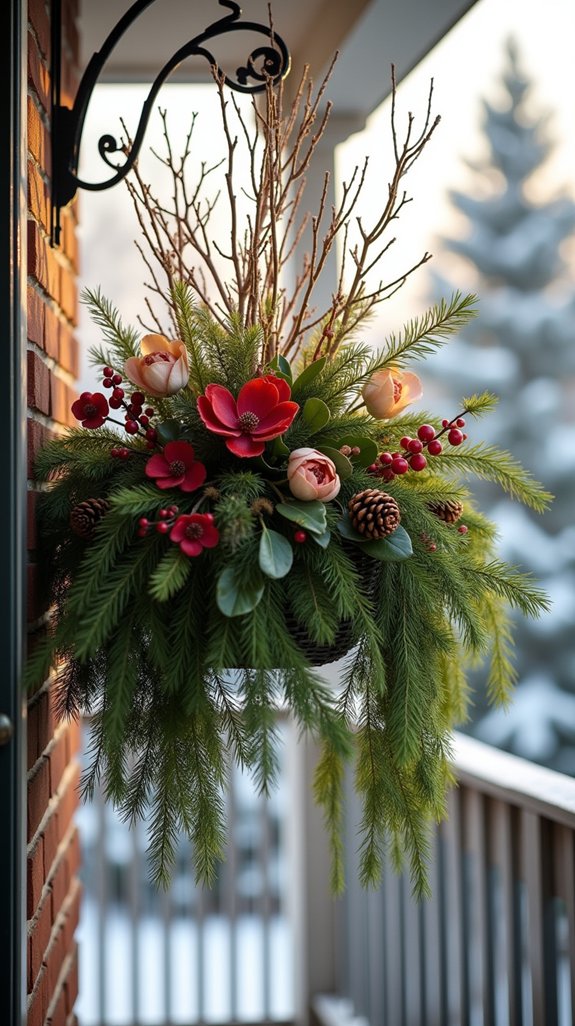 winter evergreen basket foundation