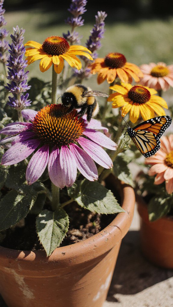 container gardens attracting pollinators