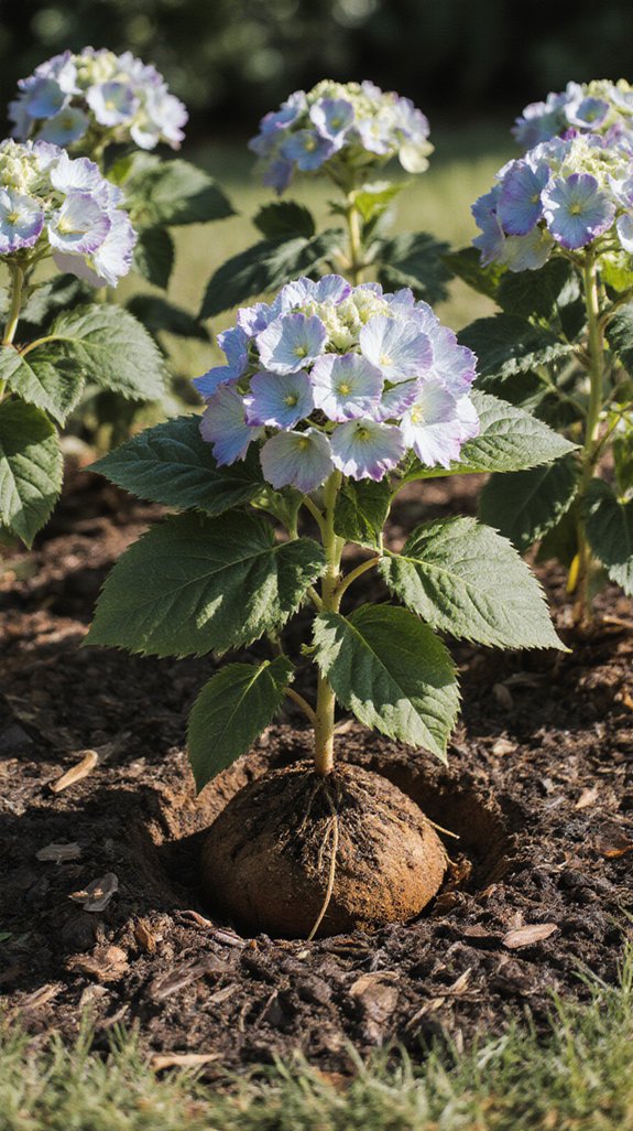 root flare above soil