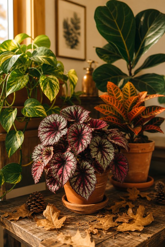 autumn themed indoor houseplants