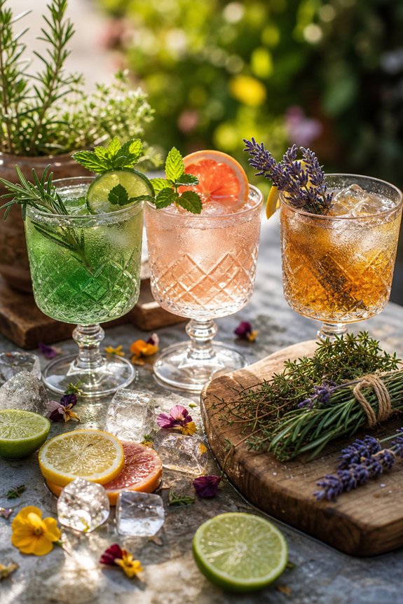 fresh herb summer cocktails