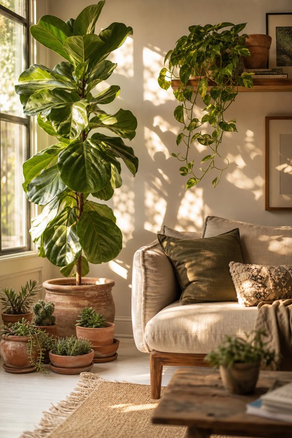 strategic indoor plant placement