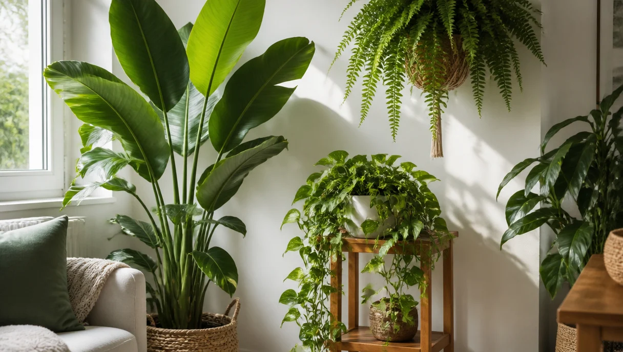 Pinterest-style title graphic for 11 Themed Plant Corner Ideas to Turn a Blank Wall Into a Mini Garden.
