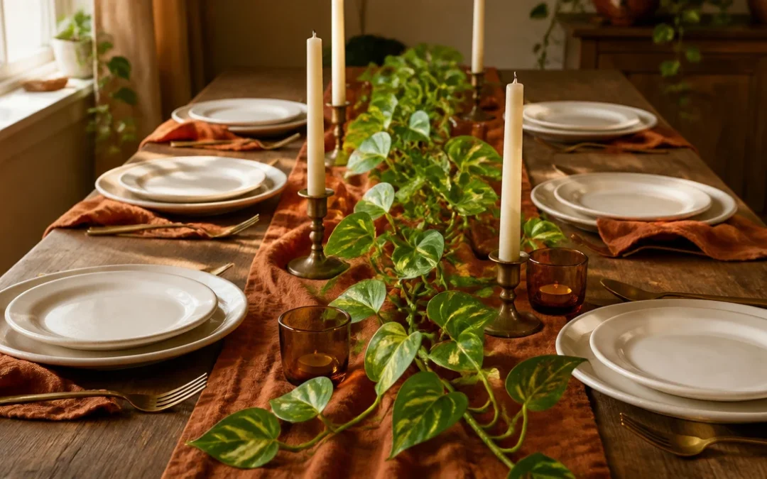 Fall Hosting Centerpiece Ideas Using Houseplants You Already Own